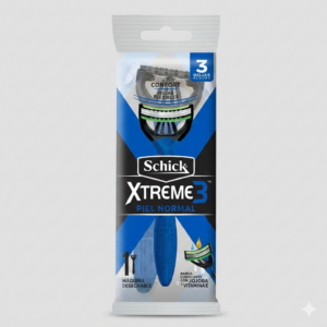 maquina de afeitar shick xtreme3 piel normal x 1 un.